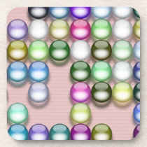 Colorful balls beverage coaster