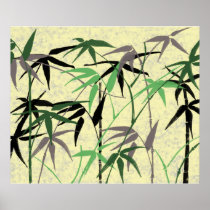 Colorful Bamboo Foliage 2 Poster