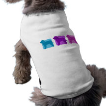 Colorful Barbet Silhouettes Dog Tee Shirt