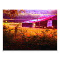 colorful barn scene photograph