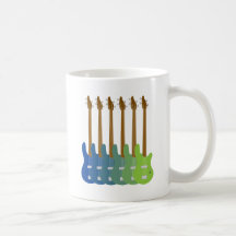 Colorful Bass Guitars Coffee Mug