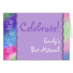 Colorful Bat Mitzvah invitation Card
