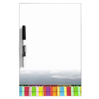 Colorful bathing huts Dry Erase Board