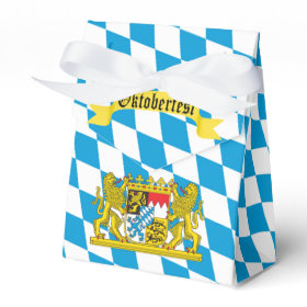 Colorful Bavarian Flag Oktoberfest Party Favor Box
