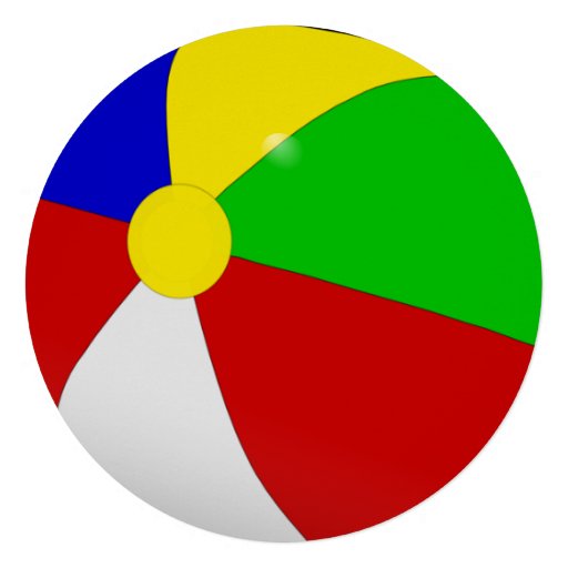 Colorful Beach Ball Birthday Party Invitation