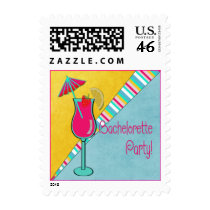 Colorful Beachtime Bachelorette Party Postage
