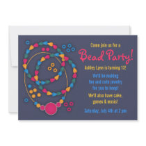 Colorful Bead Jewelry Party Invitations