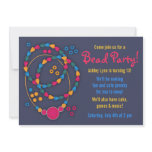 Colorful Bead Jewelry Party Invitations