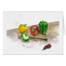 Colorful bell peppers card