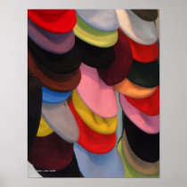 Colorful Berets Print
