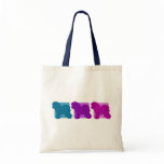 Colorful Bichon Frise Silhouettes bags