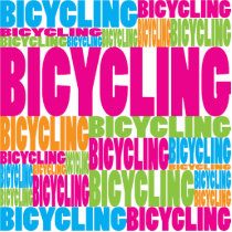 Colorful Bicycling Photo Cutouts