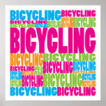 Colorful Bicycling Print