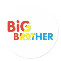 Colorful Big Brother Shirt stickers