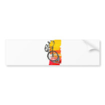 Colorful Bike Designs Bumper Sticker