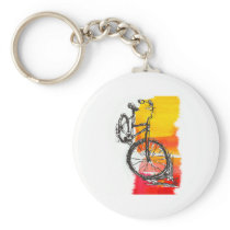 Colorful Bike Designs Keychains