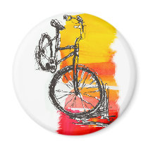 Colorful Bike Designs Magnet