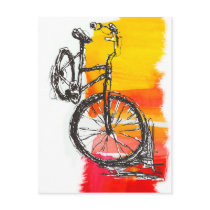 Colorful Bike Designs Post Card