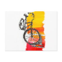Colorful Bike Designs Post Card