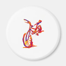 Colorful Bike Designs Refrigerator Magnets