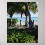 Colorful bike & Ocean Poster posters
