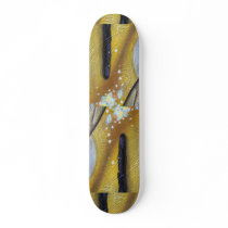 Colorful Birch Bark Skate Board Deck