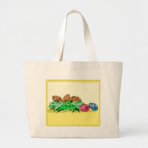 Colorful Bird Eggs Canvas Bag