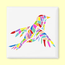 Colorful bird magnet by marcya7 Colorful bird magnet