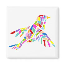 Colorful bird magnet