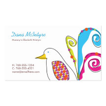 Colorful Bird Mommy Calling Cards Business Card Templates