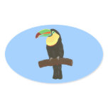 Colorful Bird, Toucan Painting by CherylsArt stickers