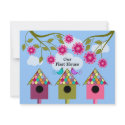 Colorful Birdhouses and Birds Housewarming Party invitation