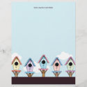 Colorful Birdhouses | We Have Moved Letterhead
