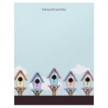 Colorful Birdhouses | We Have Moved Letterhead