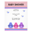 Colorful Birdies Baby Shower Invitation