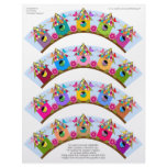 Colorful Birds and Birdhouses Cupcake Wrappers Custom Letterhead