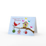 Colorful Birds Christmas Holiday Greeting Card