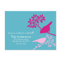 Colorful Birds Moving Announcements Post Cards