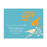 Colorful Birds Moving Announcements postcards