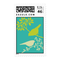 Colorful Birds Postage Stamp