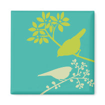 Colorful Birds Refrigerator Magnet