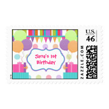 Colorful Birthday Custom Stamps