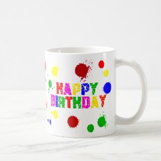 colorful birthday mug mug