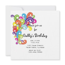 Colorful Birthday Party Invitation