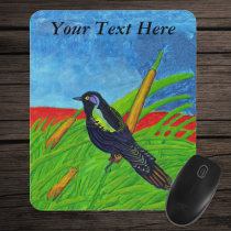 Colorful Black Bird Mousepad mousepads