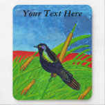 Colorful Black Bird Mousepad