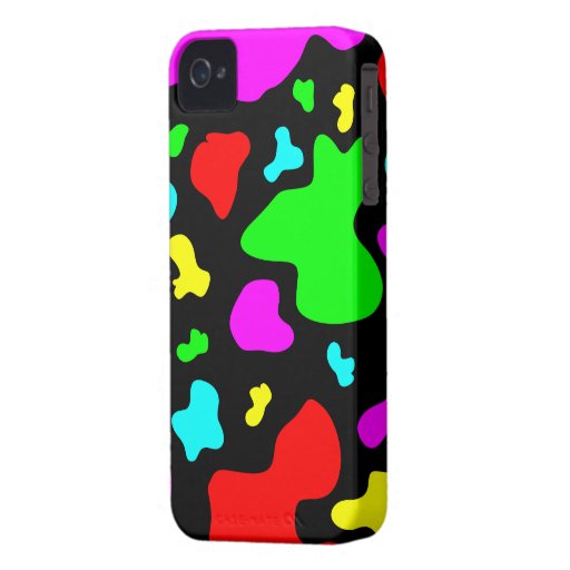 Colorful/Black Cow Print - iPhone 4/4s Case iPhone 4 Cover