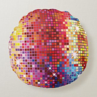 Colorful Bling-Round Pillow