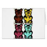 Colorful Blood Sucking Gummy Bruins Greeting Card