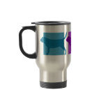 Colorful Bloodhound Silhouettes Coffee Mugs
